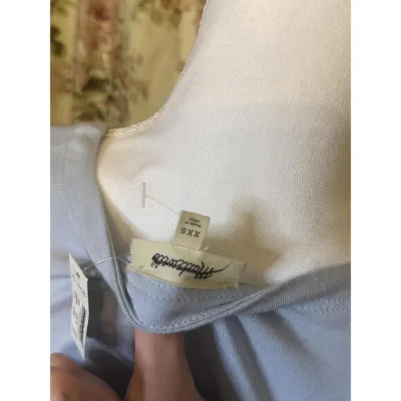 NWT! Madewell Light Blue Women's Side Cinch Top with Puff Sleeves Size XXS - Picture 6 of 7